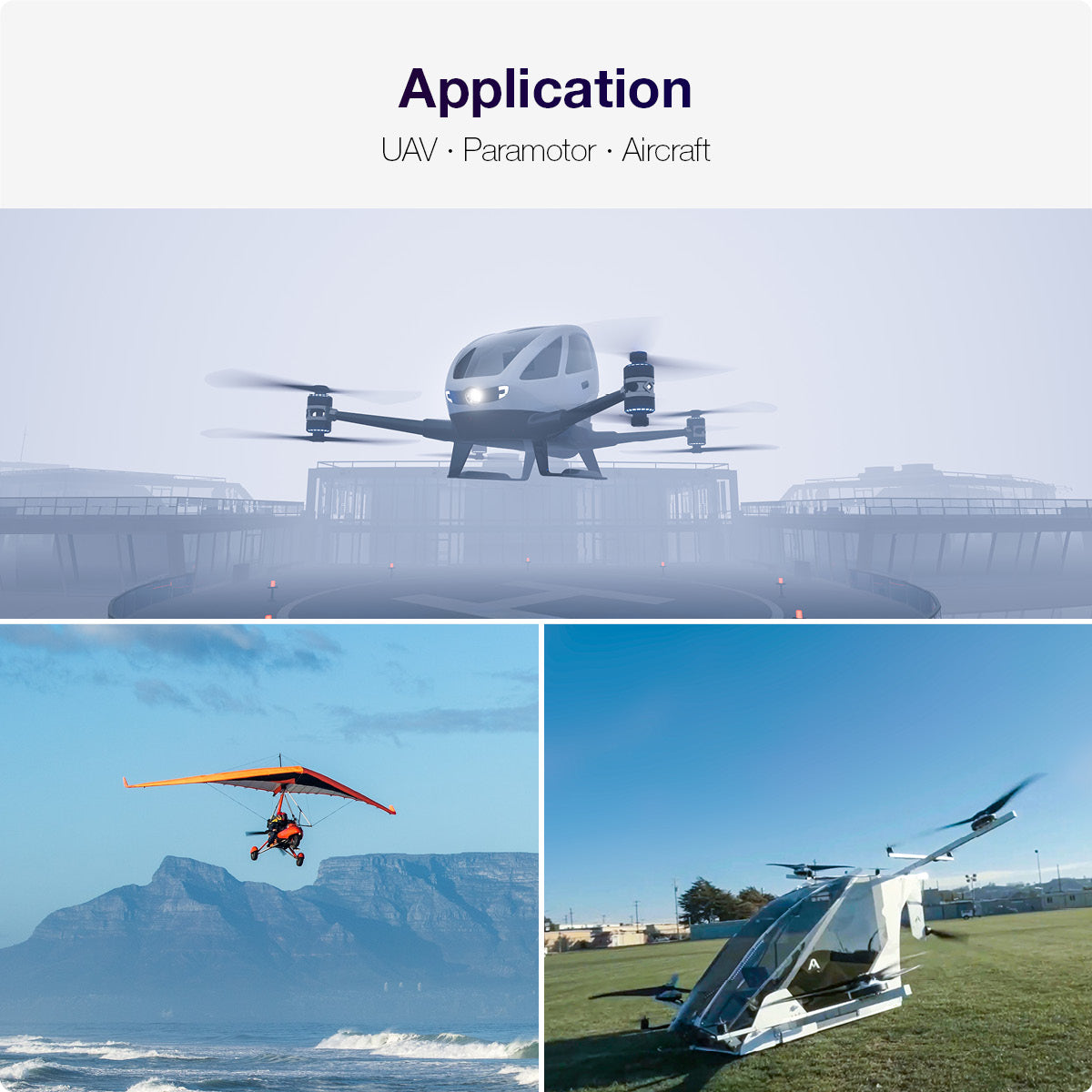 51kg Thrust Drone Propulsion System With Brushless Motor And 100V Motor Controller and 42 Inch Propeller